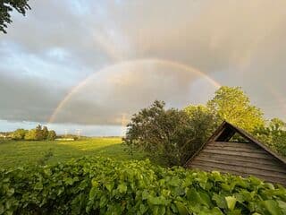 Dubbele en complete regenboog