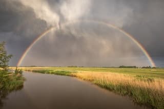 Prachtige regenboog vanavond 