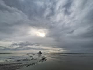 Zon schijnt tussen de bui door.