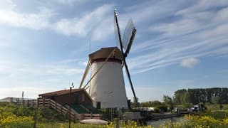 Molen blauw sluiers