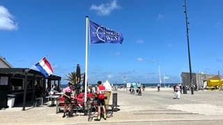 Wind vlag terras