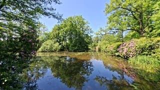 Nagenoeg windstil hier te zien aan het water/weerspiegeling