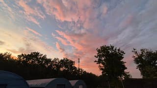 Prachtige roze lucht