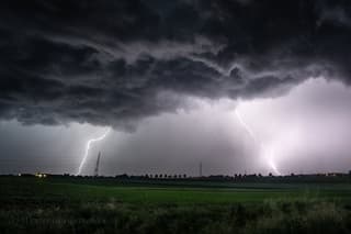 Zwaar onweer afgelopen weekend (bliksem)