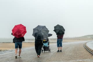 Paraplu nodig aan het strand