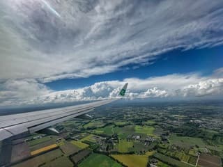 Net voor de landing 