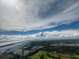Net voor de landing 