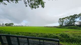 Regen valt naar beneden 