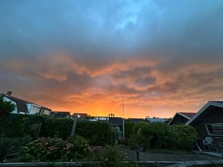 Zonsondergang mooie oranje kleur