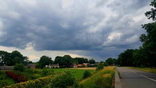 Regen wolken boven Weert 